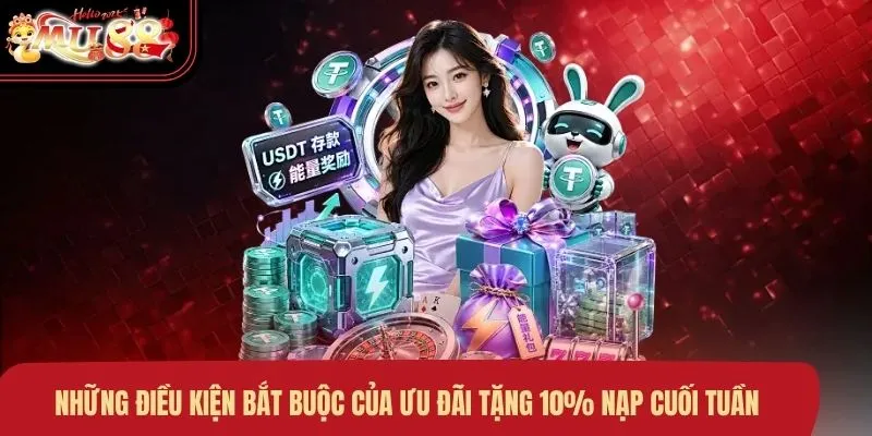 Những điều kiện bắt buộc của ưu đãi tặng 10% nạp cuối tuần